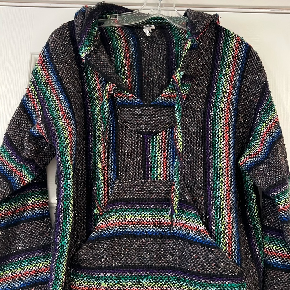 Baja Jacket Mexican Baja Hoodie Baja Sweatshirt Drug Rug Pocket Multi Unisex S